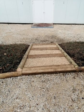 Réalisation d'un escalier bois la charmille paysagiste mauriac